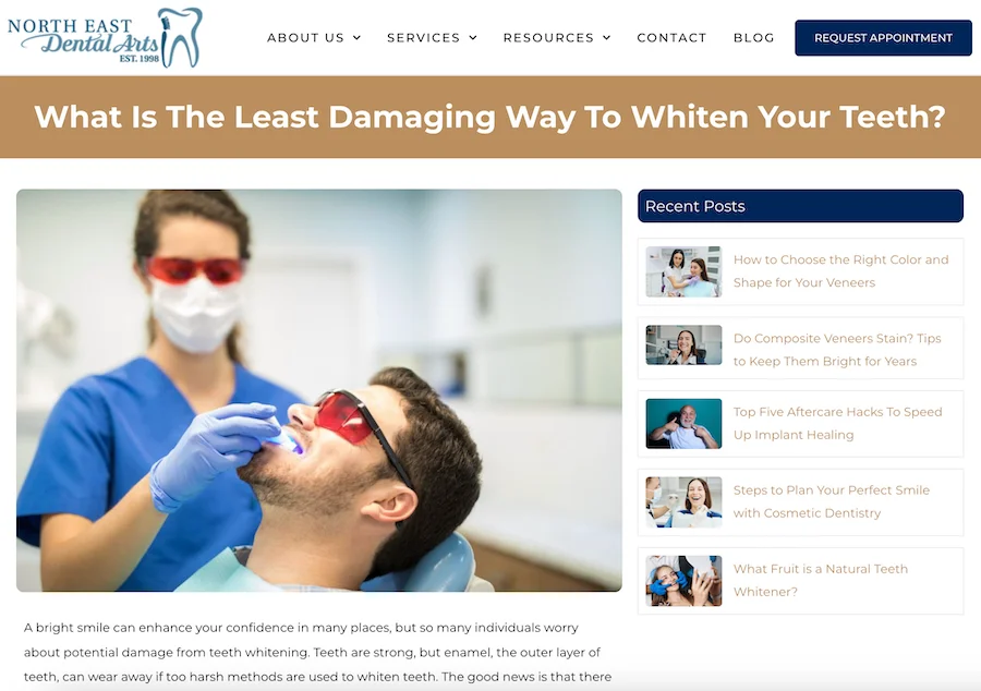 outcome focused content from a dentist