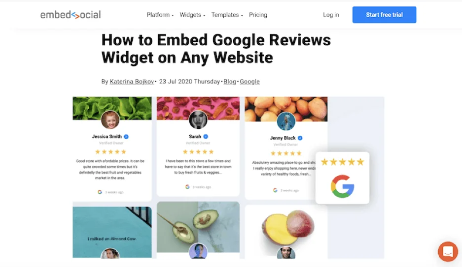 Local SEO tips - Embedded google review links