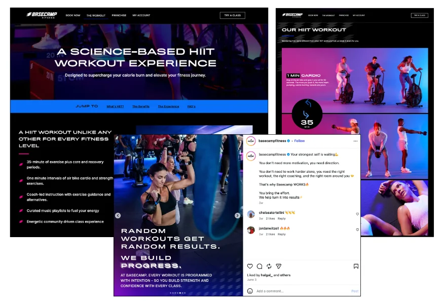 basecamp fitness content strategy example