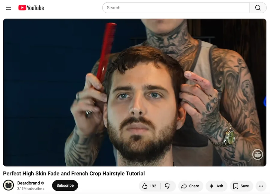 beardbrand youtube video example