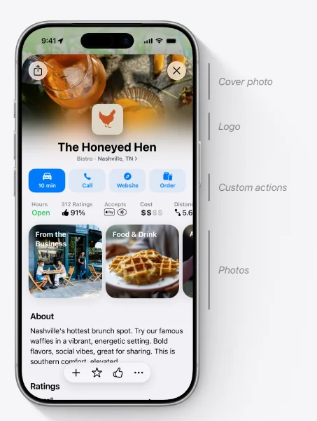 Apple Maps ads - Ad example