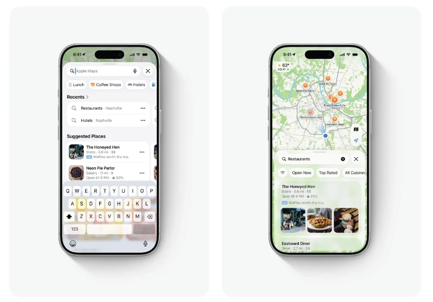 Apple Maps ads - both ad spots