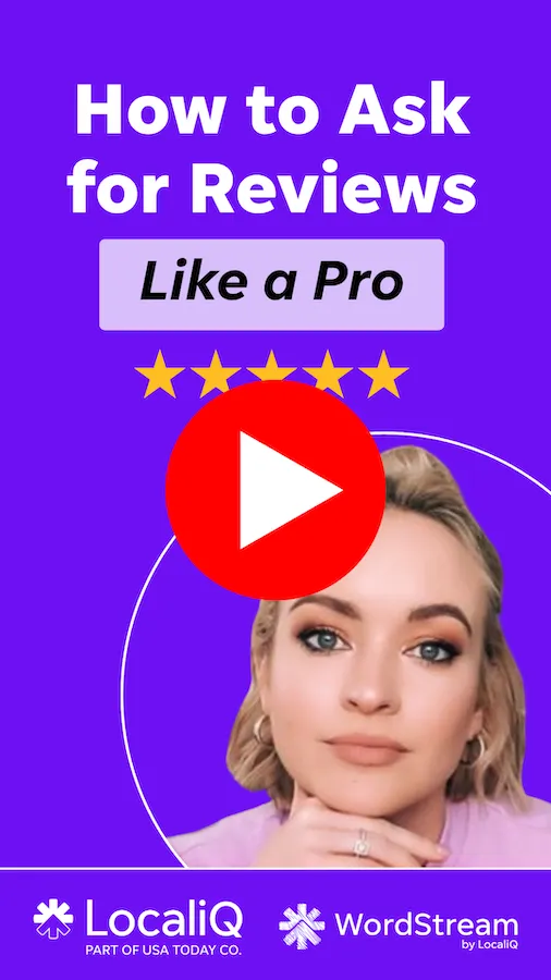 youtube short thumbnail for how to ask for reviews video