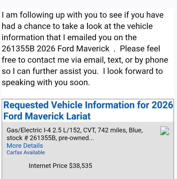 Lead follow-up - quote